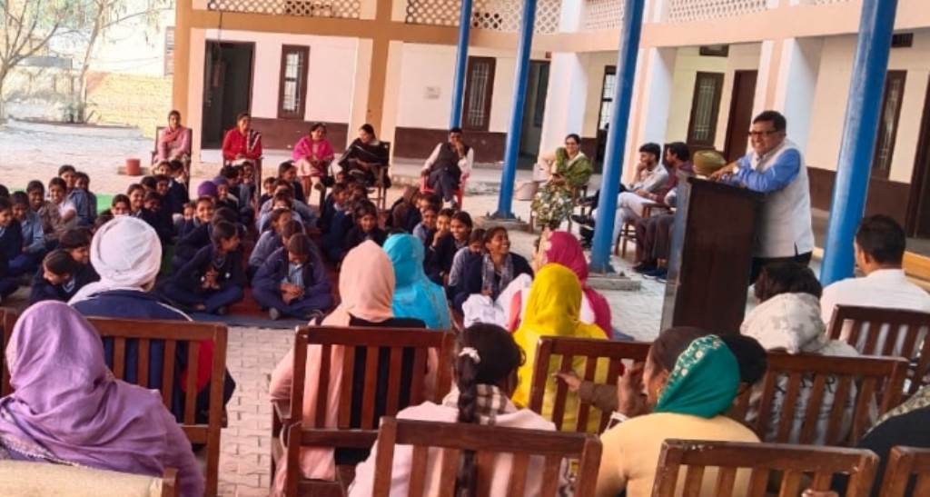 A teacherparent meeting was held at Kasturba Gandhi Balika Vidyalaya Khai